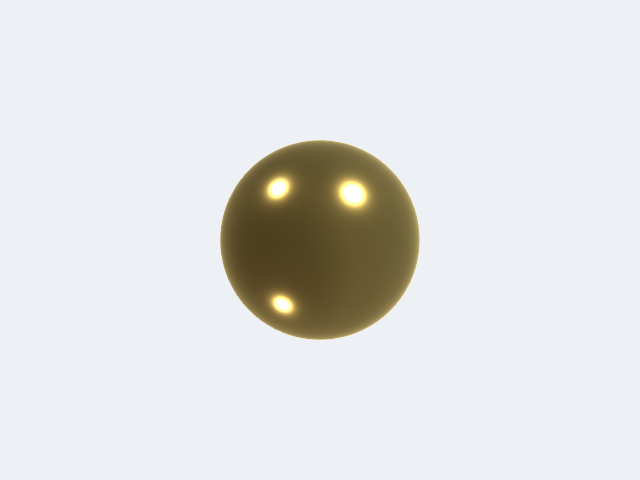 Brass material on a sphere