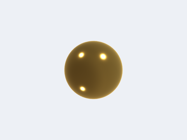 Gold material on a sphere