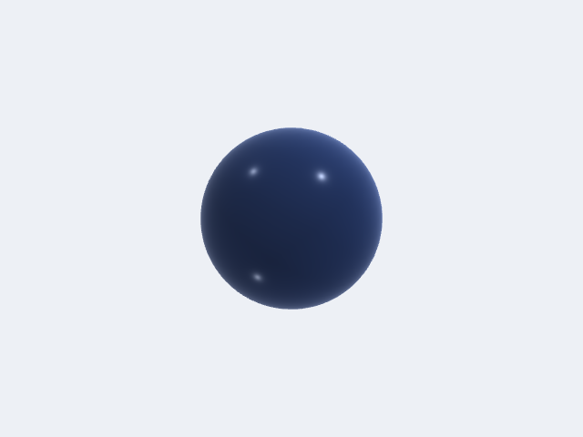 Plastic (glossy) material on a sphere